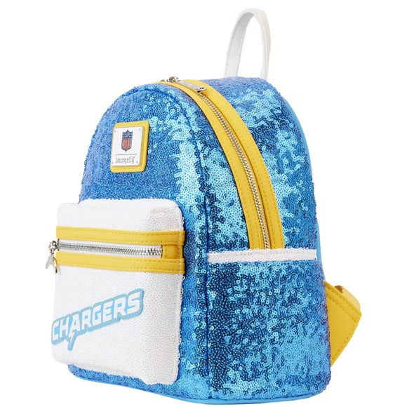 Los Angeles Chargers Loungefly Sequin Mini Backpack - Picture 2 of 5